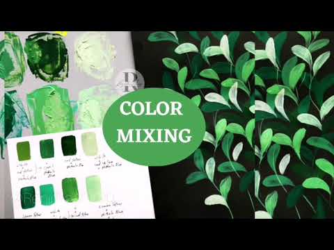 COLOR MIXING - How to make shades of green - The Art of colors