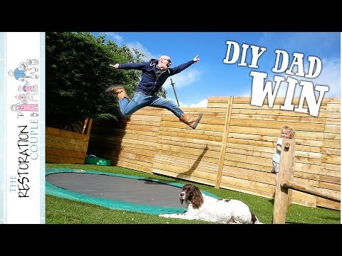 DIY IN-GROUND TRAMPOLINE  - Garden Playground Transformation