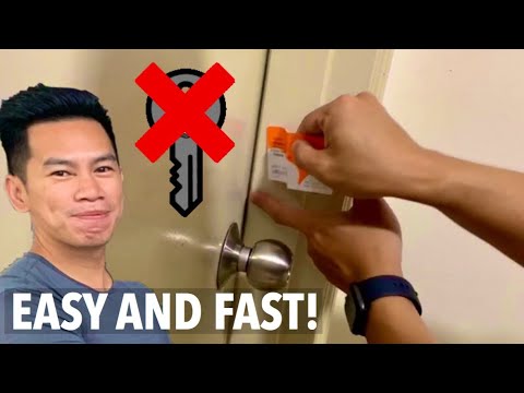 HOW TO OPEN LOCKED DOOR WITHOUT KEY - EASY AND FAST!!