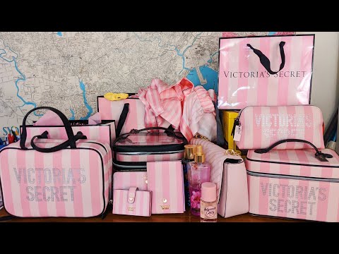 HUGE Victoria's Secret Haul!!! 🛍️  Signature Stripe EVERYTHING Collection 💗💗💗