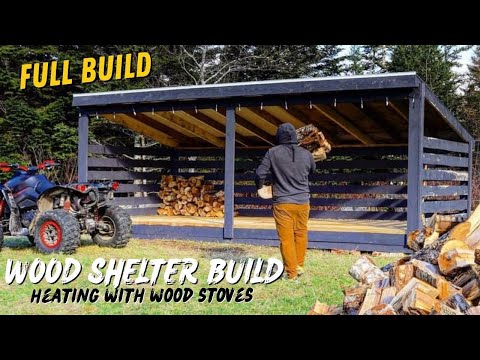 DIY FIREWOOD STORAGE BUILD (Start to Finish)