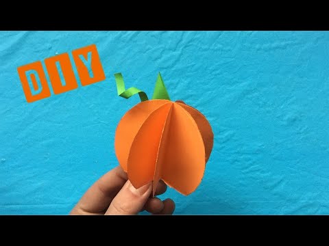 🎃 DIY: #POMPOEN MAKEN VAN PAPIER 🎃  MAKKELIJK KNUTSELEN 🎃