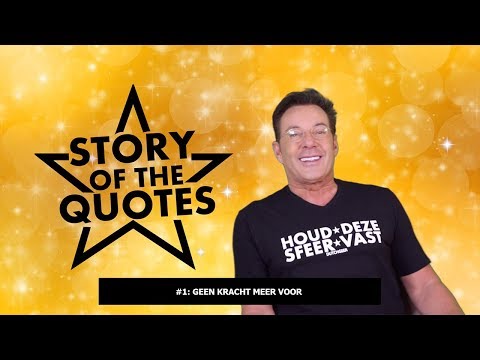 STORY OF THE QUOTES #1: GEEN KRACHT MEER VOOR - GERARD JOLING