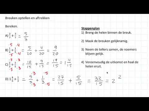 Breuken optellen en aftrekken (1 HAVO/VWO & 1 VWO)