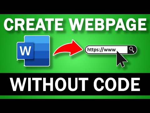 How to Create a Webpage using Microsoft Word