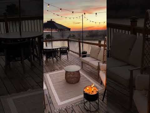 Elevate your outdoor spaces using open ended poles for string lights! #diy