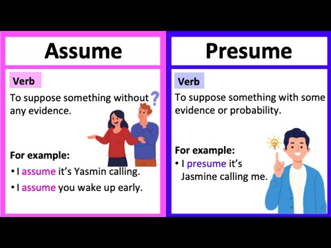 ASSUME vs PRESUME 🤔| What's the difference? | Learn with examples