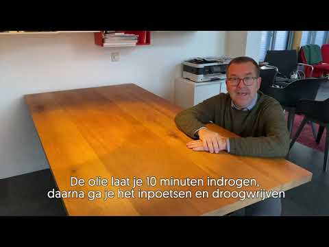 Het schuren en oliën van een eikenhouten eettafel met WOCA Diamond Oil Active