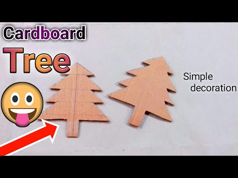 How to make cardboard craft Christmas tree easy ll diy Christmas tree ll cardboard craft easy