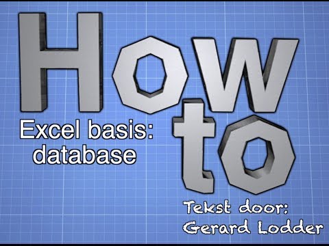 Een database maken in Excel
