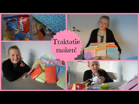 Traktatie maken / zelf zakjes maken van papier