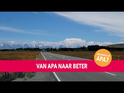 Van APA naar Beter 2021 - gebaseerd op APA7!