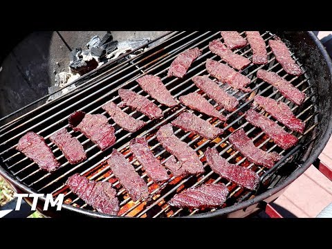 How to Make Beef Jerky on the Weber Kettle~Easy Cooking