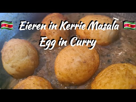 🇸🇷 Surinaamse kerrie eieren | Surinam egg in curry | EN subtitle |