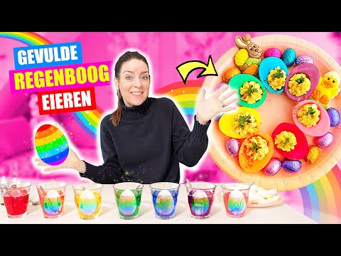 REGENBOOG PAASEIEREN MAKEN!! *Gevulde Eieren [Kleurrijk, Lekker en Makkelijk] ♥DeZoeteZusjes♥