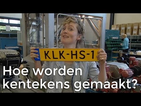 Hoe wordt een kentekenplaat gemaakt? | Het Klokhuis